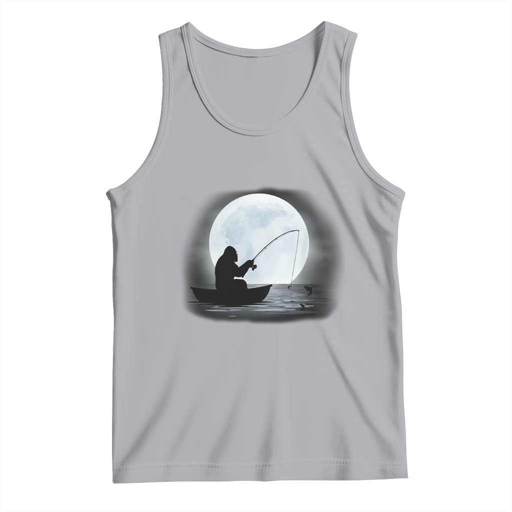 Funny Fisherman Gift Tank Top Bigfoot Fishing - Wonder Print Shop