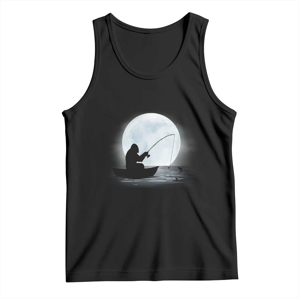 Funny Fisherman Gift Tank Top Bigfoot Fishing - Wonder Print Shop