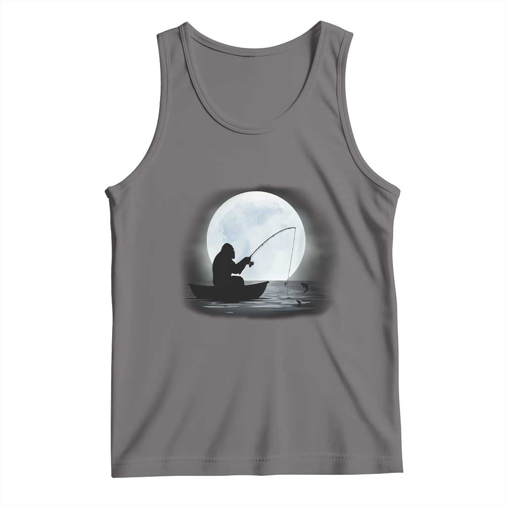 Funny Fisherman Gift Tank Top Bigfoot Fishing - Wonder Print Shop