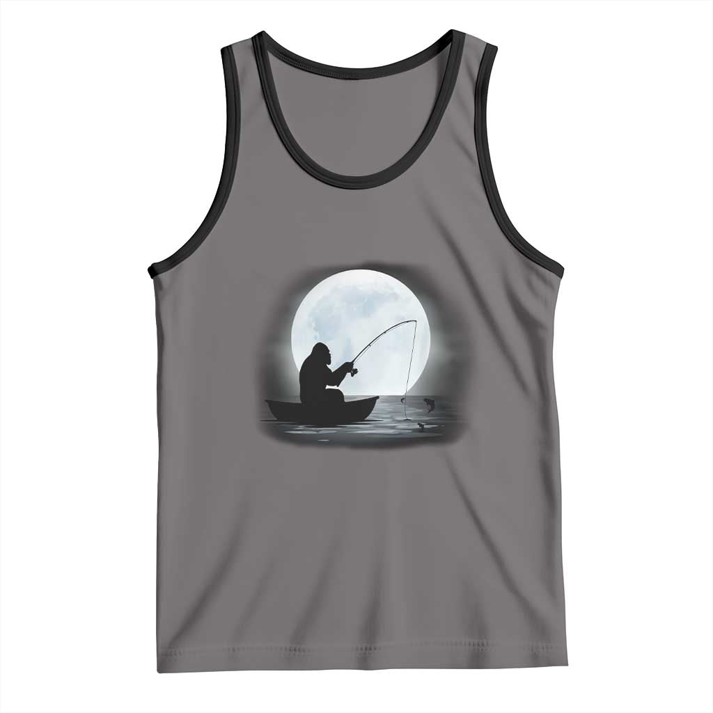 Funny Fisherman Gift Tank Top Bigfoot Fishing - Wonder Print Shop