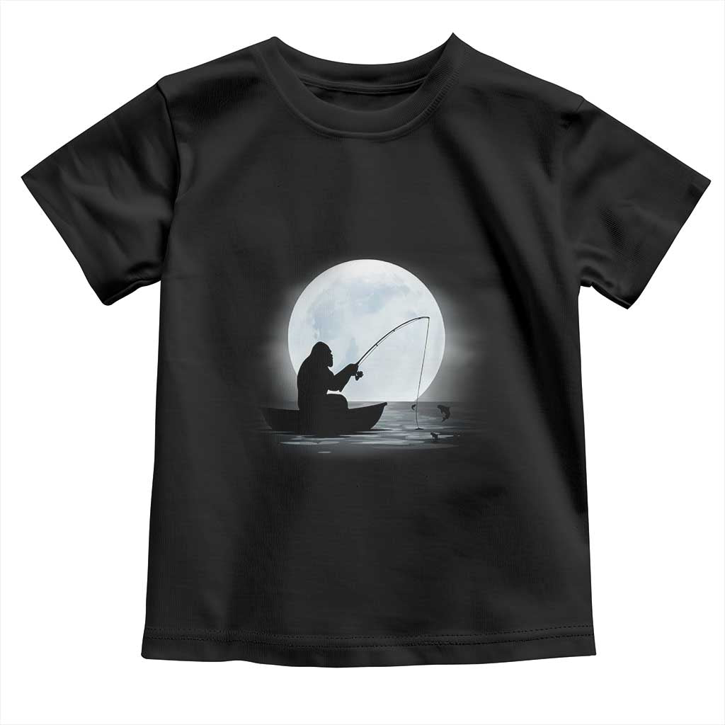 Funny Fisherman Gift Toddler T Shirt Bigfoot Fishing - Wonder Print Shop