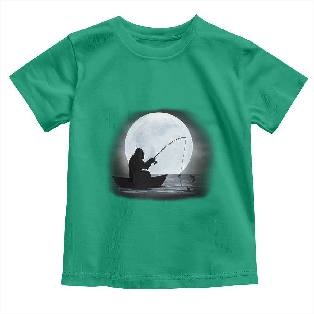 Funny Fisherman Gift Toddler T Shirt Bigfoot Fishing - Wonder Print Shop