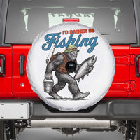 Id Rather Be Fishing Spare Tire Cover Funny Bigfoot Fishing - Wonder Print Shop