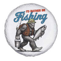 Id Rather Be Fishing Spare Tire Cover Funny Bigfoot Fishing - Wonder Print Shop