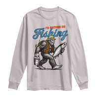 Id Rather Be Fishing Long Sleeve Shirt Funny Bigfoot Fishing - Wonder Print Shop