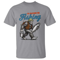 Id Rather Be Fishing T Shirt Funny Bigfoot Fishing - Wonder Print Shop