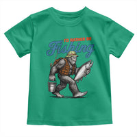 Id Rather Be Fishing Toddler T Shirt Funny Bigfoot Fishing - Wonder Print Shop