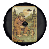 Funny Bigfoot Alien Spare Tire Cover Fishing Lover Gift - Wonder Print Shop