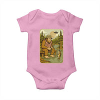 Funny Bigfoot Alien Baby Onesie Fishing Lover Gift - Wonder Print Shop