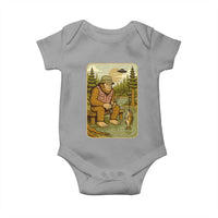 Funny Bigfoot Alien Baby Onesie Fishing Lover Gift - Wonder Print Shop