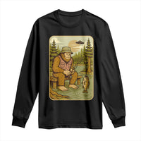 Funny Bigfoot Alien Long Sleeve Shirt Fishing Lover Gift - Wonder Print Shop