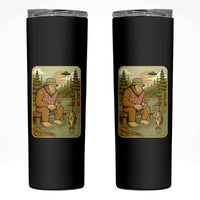 Funny Bigfoot Alien Skinny Tumbler Fishing Lover Gift