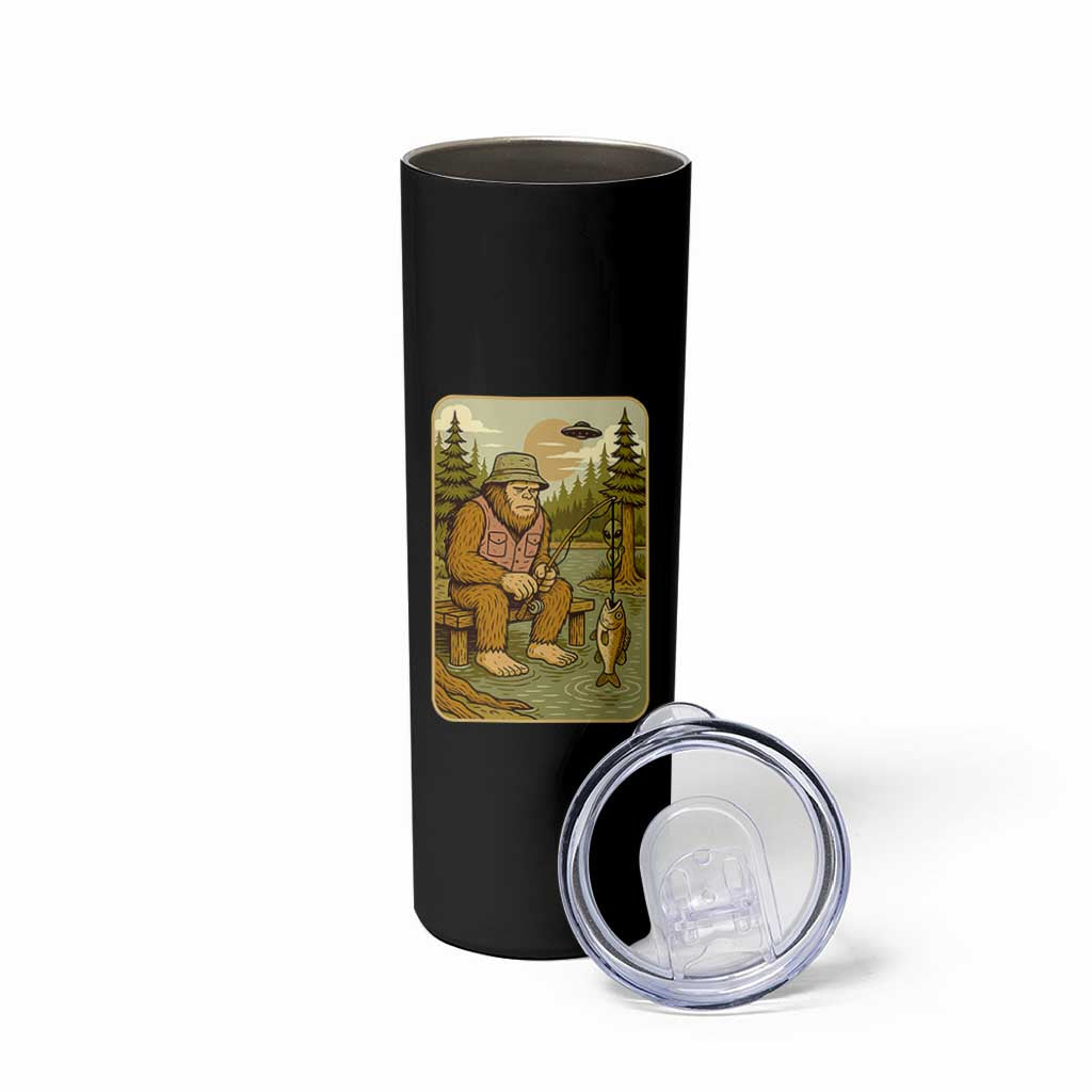 Funny Bigfoot Alien Skinny Tumbler Fishing Lover Gift