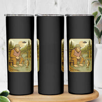 Funny Bigfoot Alien Skinny Tumbler Fishing Lover Gift