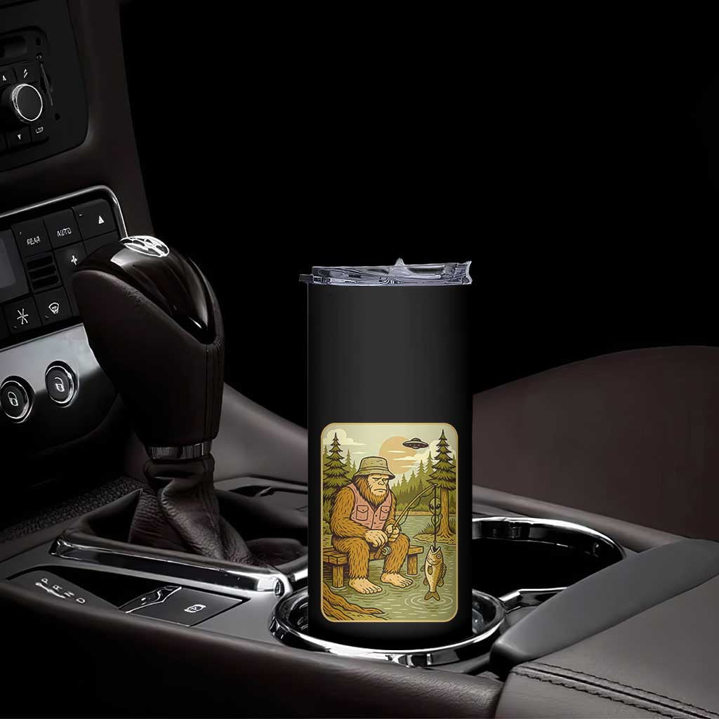 Funny Bigfoot Alien Skinny Tumbler Fishing Lover Gift