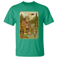 Funny Bigfoot Alien T Shirt Fishing Lover Gift - Wonder Print Shop