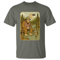 Funny Bigfoot Alien T Shirt Fishing Lover Gift - Wonder Print Shop