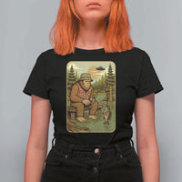 Funny Bigfoot Alien T Shirt For Women Fishing Lover Gift - Wonder Print Shop