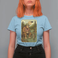 Funny Bigfoot Alien T Shirt For Women Fishing Lover Gift - Wonder Print Shop