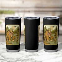 Funny Bigfoot Alien Tumbler Cup Fishing Lover Gift