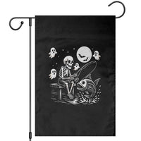 Halloween Skeleton Fishing Garden Flag Funny Fisherman Gift - Wonder Print Shop