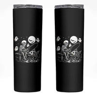 Halloween Skeleton Fishing Skinny Tumbler Funny Fisherman Gift