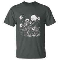 Halloween Skeleton Fishing T Shirt Funny Fisherman Gift - Wonder Print Shop
