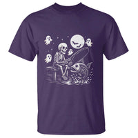 Halloween Skeleton Fishing T Shirt Funny Fisherman Gift - Wonder Print Shop