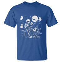 Halloween Skeleton Fishing T Shirt Funny Fisherman Gift - Wonder Print Shop