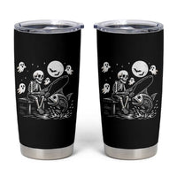 Halloween Skeleton Fishing Tumbler Cup Funny Fisherman Gift