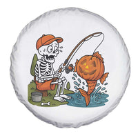 Halloween Fishing Lover Spare Tire Cover Skeleton Humor Gift - Wonder Print Shop