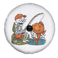 Halloween Fishing Lover Spare Tire Cover Skeleton Humor Gift - Wonder Print Shop