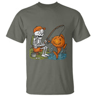Halloween Fishing Lover T Shirt Skeleton Humor Gift - Wonder Print Shop