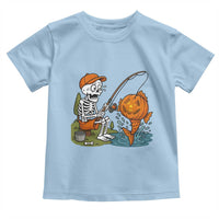 Halloween Fishing Lover Toddler T Shirt Skeleton Humor Gift - Wonder Print Shop
