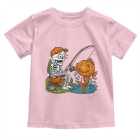 Halloween Fishing Lover Toddler T Shirt Skeleton Humor Gift - Wonder Print Shop