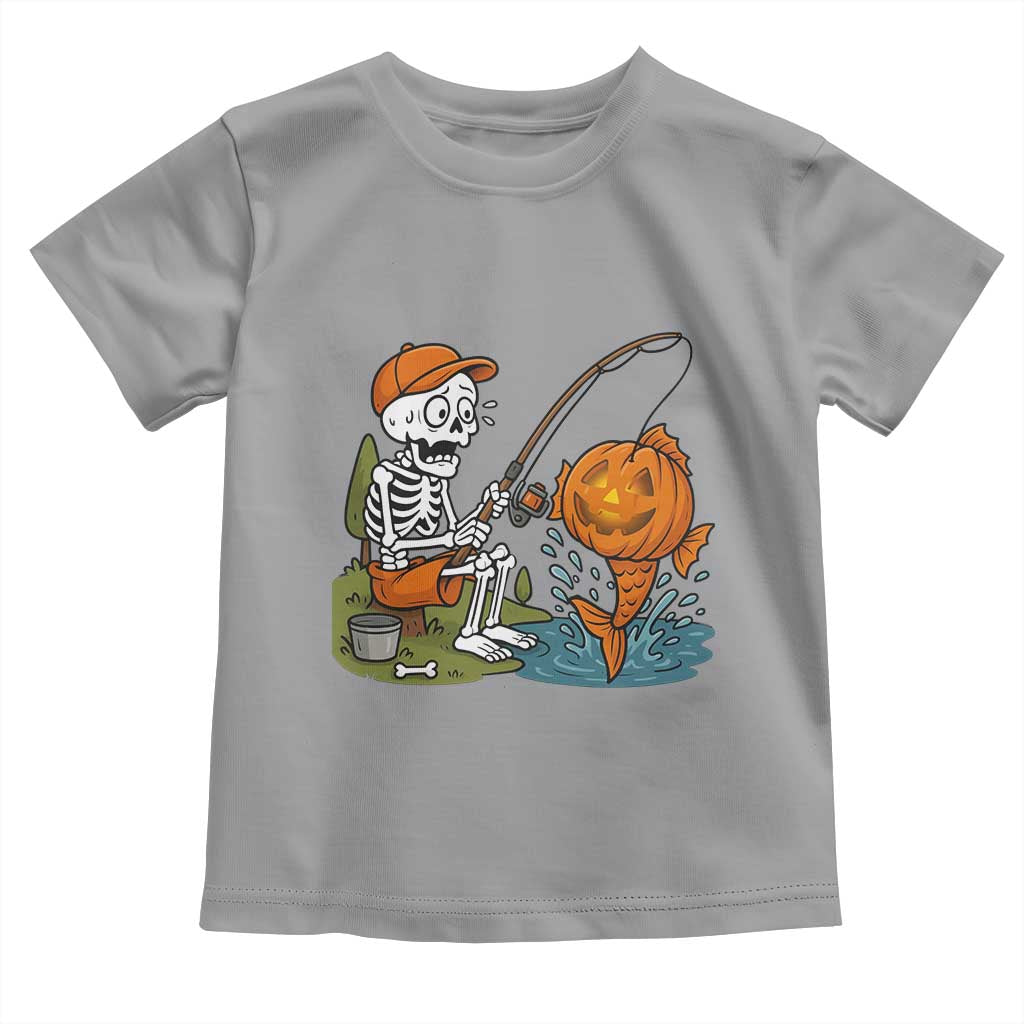 Halloween Fishing Lover Toddler T Shirt Skeleton Humor Gift - Wonder Print Shop