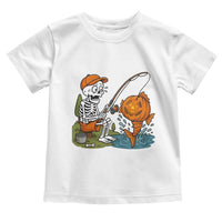 Halloween Fishing Lover Toddler T Shirt Skeleton Humor Gift - Wonder Print Shop