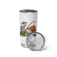 Halloween Fishing Lover Tumbler Cup Skeleton Humor Gift