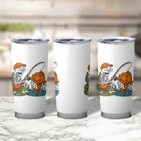 Halloween Fishing Lover Tumbler Cup Skeleton Humor Gift