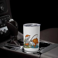 Halloween Fishing Lover Tumbler Cup Skeleton Humor Gift