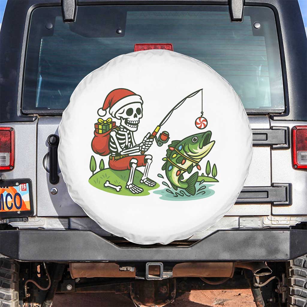 Christmas Skeleton Fishing Spare Tire Cover Funny Holiday Gift - Wonder Print Shop