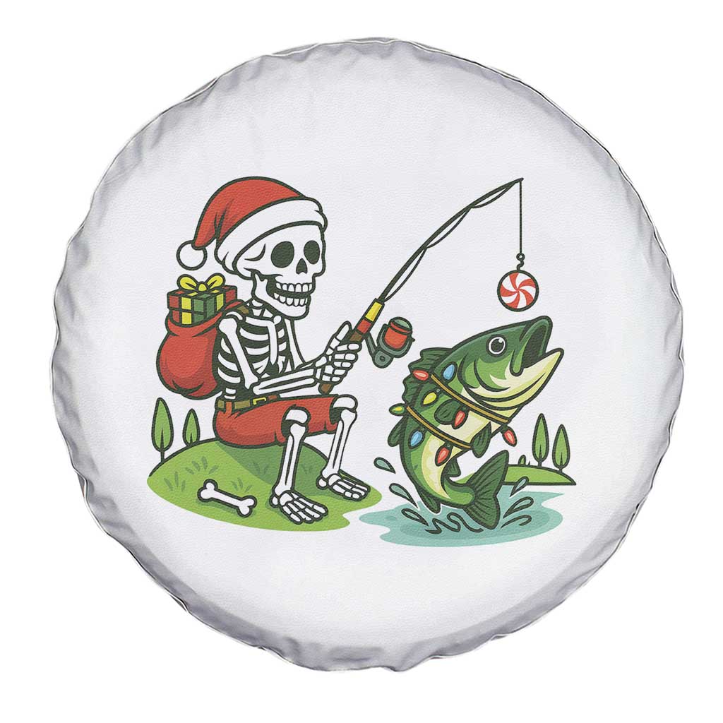 Christmas Skeleton Fishing Spare Tire Cover Funny Holiday Gift - Wonder Print Shop