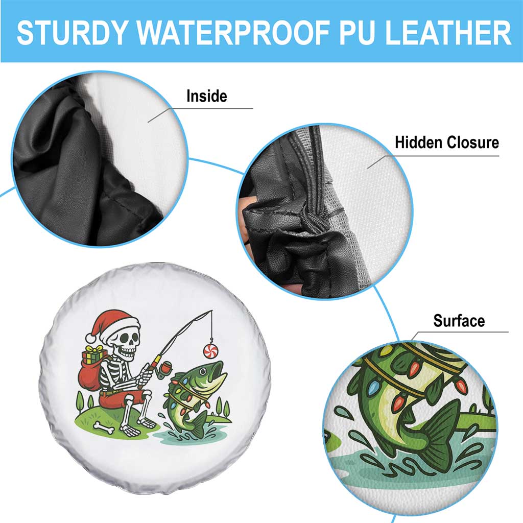Christmas Skeleton Fishing Spare Tire Cover Funny Holiday Gift - Wonder Print Shop