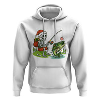 Christmas Skeleton Fishing Hoodie Funny Holiday Gift - Wonder Print Shop