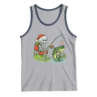 Christmas Skeleton Fishing Tank Top Funny Holiday Gift - Wonder Print Shop