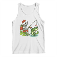 Christmas Skeleton Fishing Tank Top Funny Holiday Gift - Wonder Print Shop
