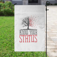 HIV Awareness Month Garden Flag Know Your Status Prevention Support Gift - Wonder Print Shop
