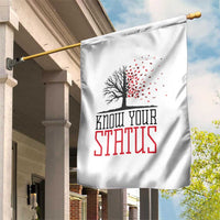 HIV Awareness Month Garden Flag Know Your Status Prevention Support Gift - Wonder Print Shop