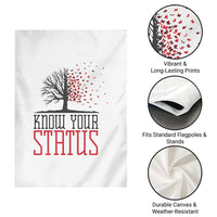 HIV Awareness Month Garden Flag Know Your Status Prevention Support Gift - Wonder Print Shop