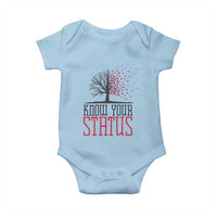 HIV Awareness Month Baby Onesie Know Your Status Prevention Support Gift - Wonder Print Shop